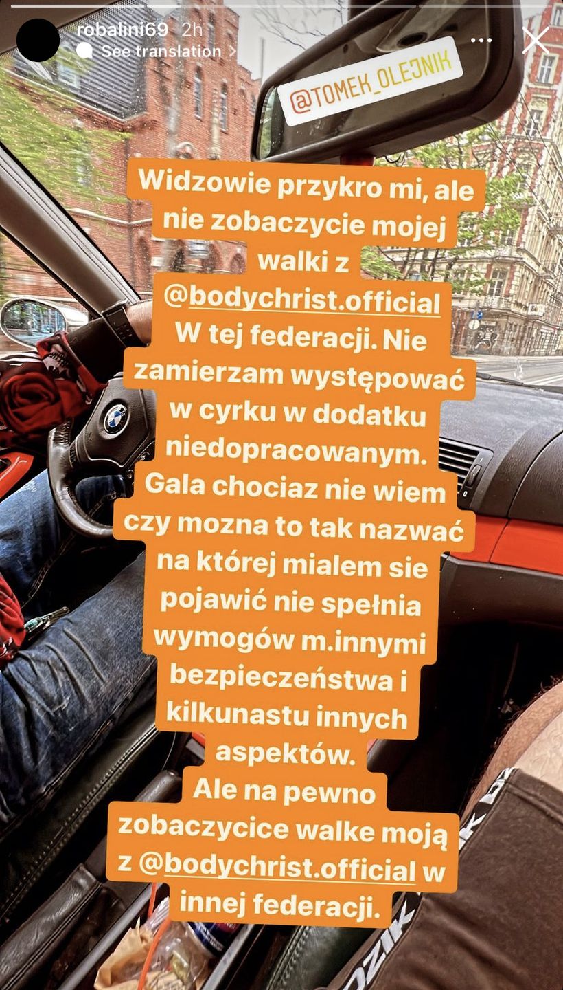 Oświadczenie Robaliniego