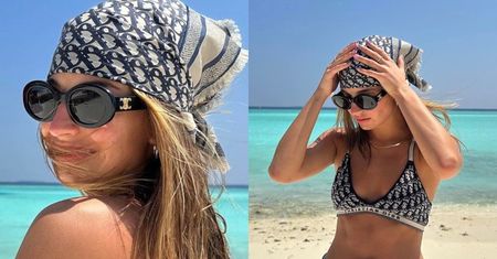 Julia Wieniawa w stylizacji Diora za GRUBE TYSIĄCE odsłania na Malediwach umięśniony brzuch (ZDJĘCIA)