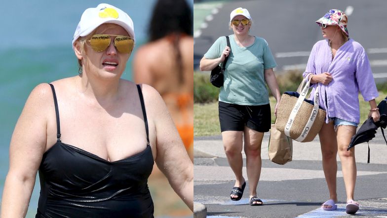 Rebel Wilson na plaży z narzeczoną