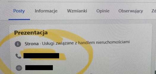 Po sprawdzeniu okazało się, że jeden z numerów telefonów należy do biura nieruchomości