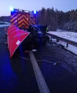 Staranowała wóz strażacki. Tragedia w Stawigudzie