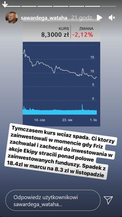 Wardęga o akcjach Ekipy