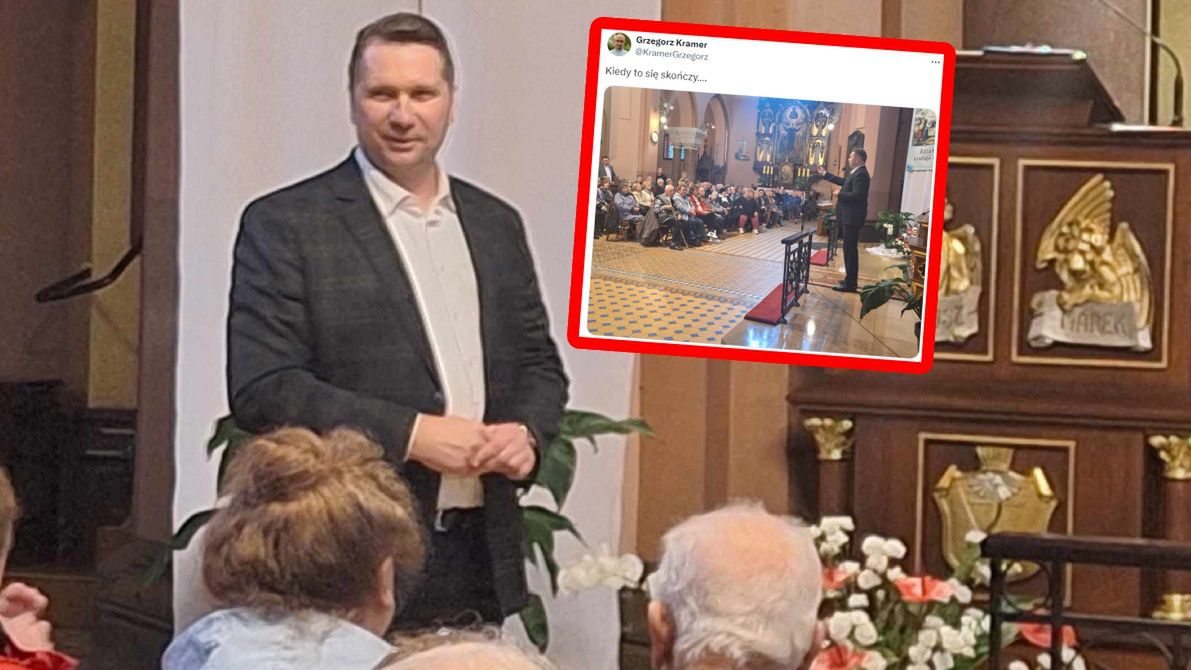 Spotkanie z Przemysławem Czarnkiem w kościele