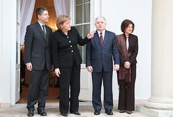 Angela Merkel i prezydent Kaczyński już na Helu