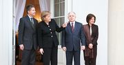 Angela Merkel i prezydent Kaczyński już na Helu