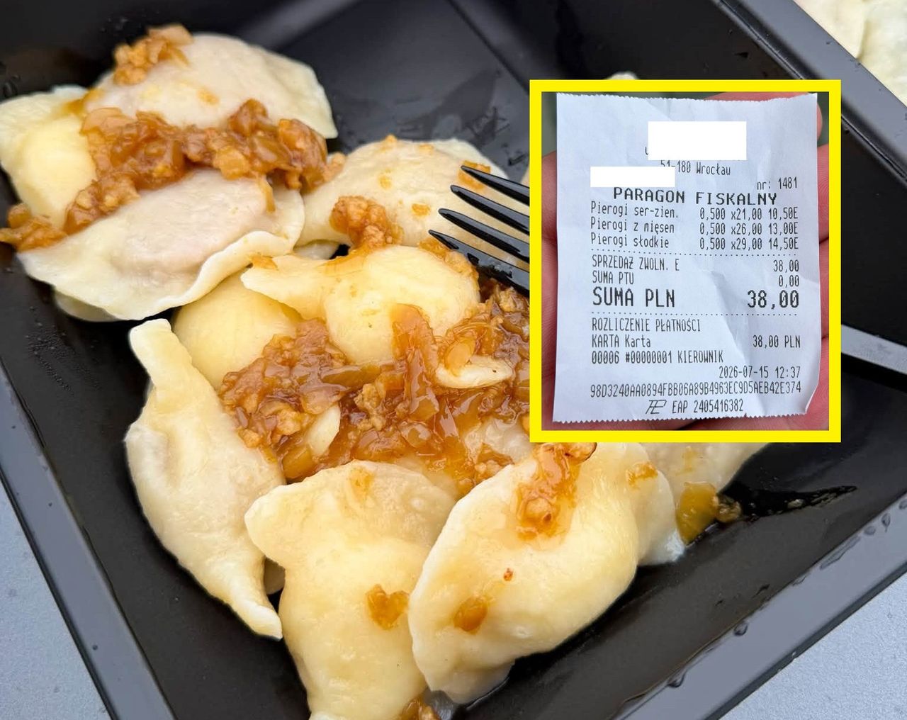 Zamówił pierogi we Wrocławiu. "Idźcie tam"