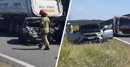 Wypadek na A1. Zderzyło się pięć aut