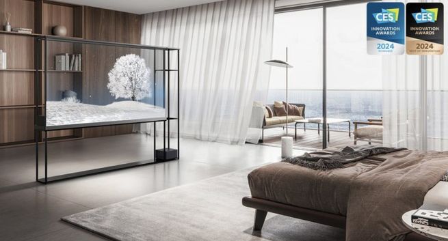 LG z pierwszym na świecie bezprzewodowym przezroczystym telewizorem OLED