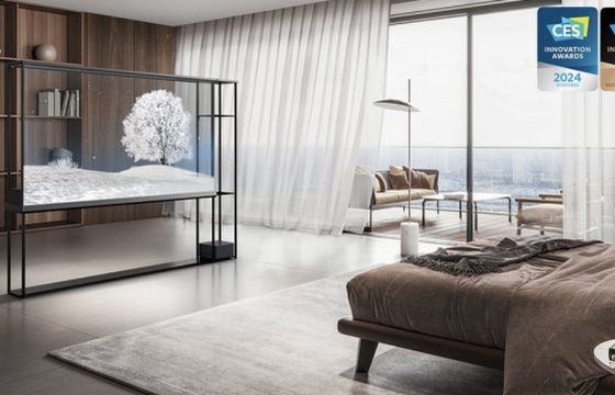 LG z pierwszym na świecie bezprzewodowym przezroczystym telewizorem OLED