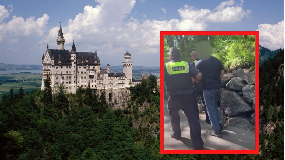 Zamek Neuschwanstein w Bawarii/aresztowanie oskarżonego mężczyzny