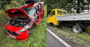 Kolizja czterech pojazdów na DK307 za Bukowcem. "Stracił panowanie"