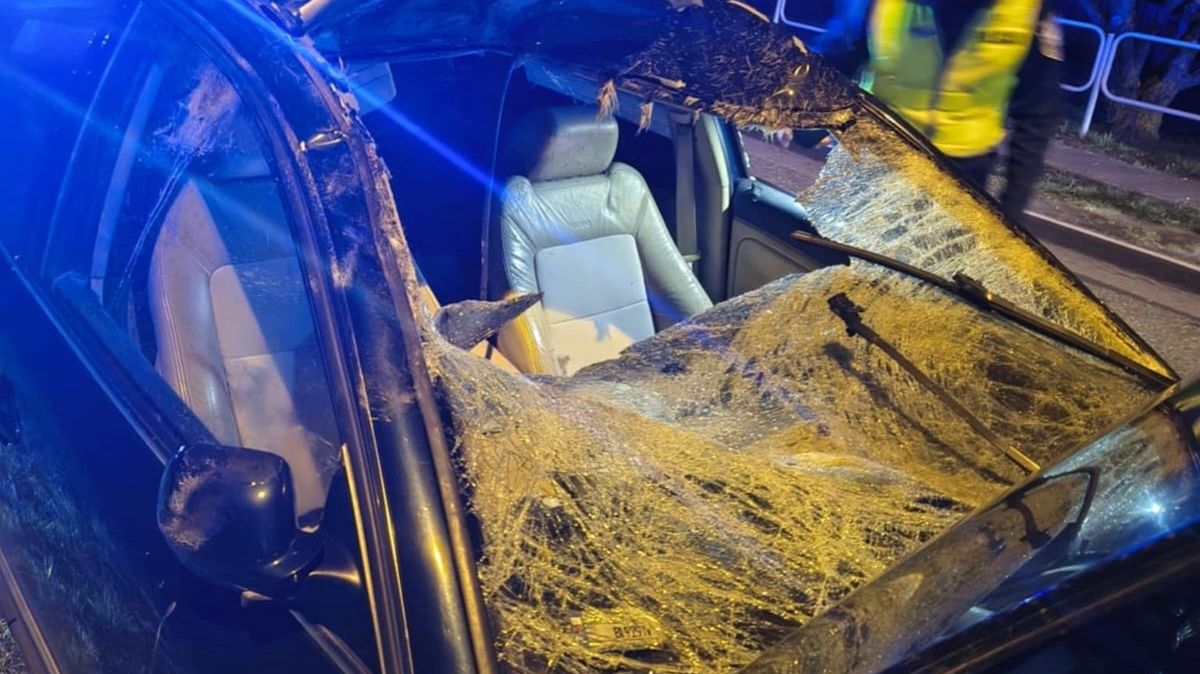 Kolizja w Lubelskiem. Auto zostało zmasakrowane  