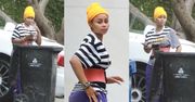 Blac Chyna w stylizacji modowego kloszarda ucina sobie pogawędkę nad śmietnikiem (ZDJĘCIA)