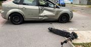 Gorzów: Uderzył hulajnogą w bok auta. Ze złamaniami trafił do szpitala