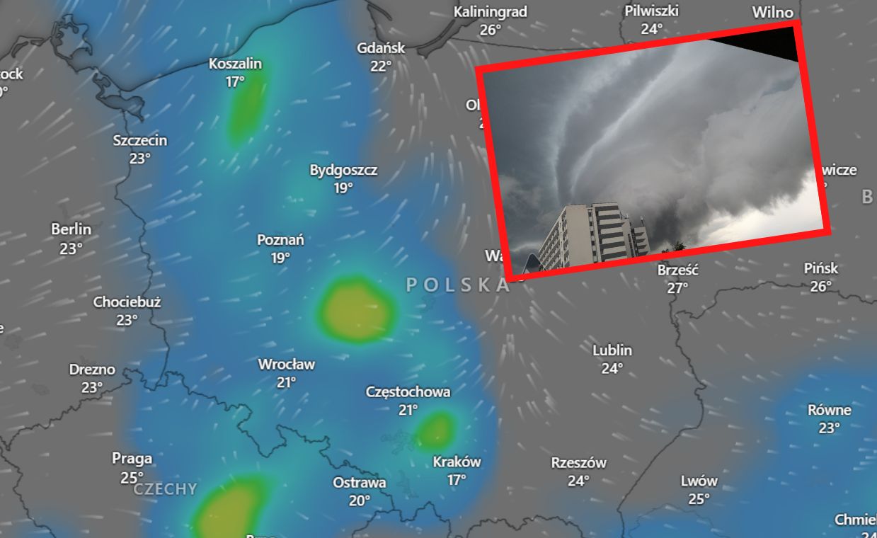 Potężne burze. Grad, powalone drzewa, zalane ulice
