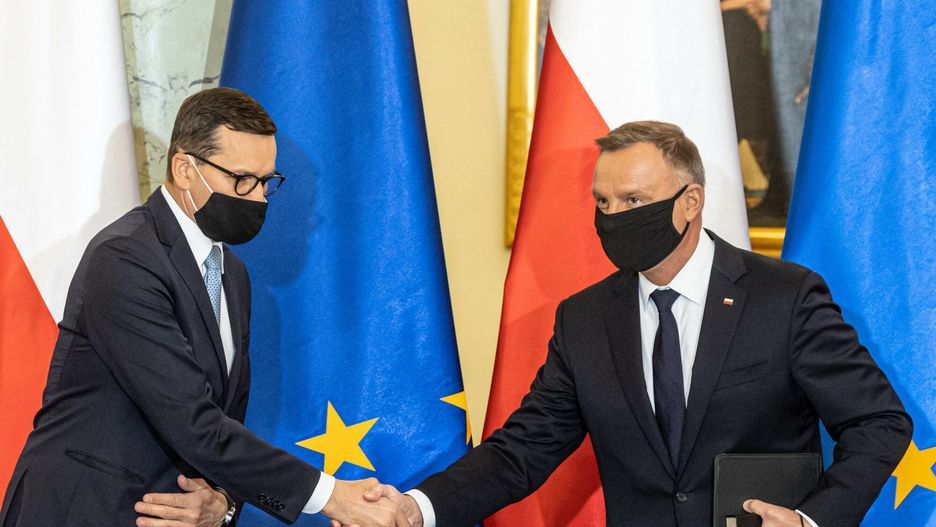 Premier Mateusz Morawiecki i prezydent Andrzej Duda 