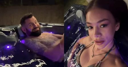 Wojtek Gola chwali się relaksem w jacuzzi z odzianą w drapieżne bikini Sofi (FOTO)
