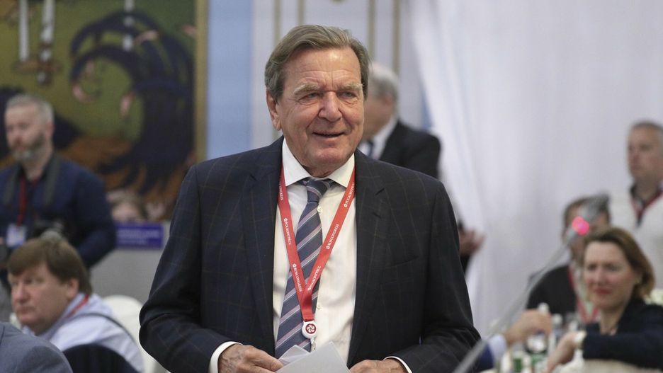 TemporaryFormer German Chancellor Gerhard Schroeder arrives to attend the St. Petersburg International Economic Forum in St. Petersburg, Russia, Friday, June 7, 2019. (Vladimir Smirnov/TASS News Agency Pool Photo via AP)POOL TASS Host Photo Agency