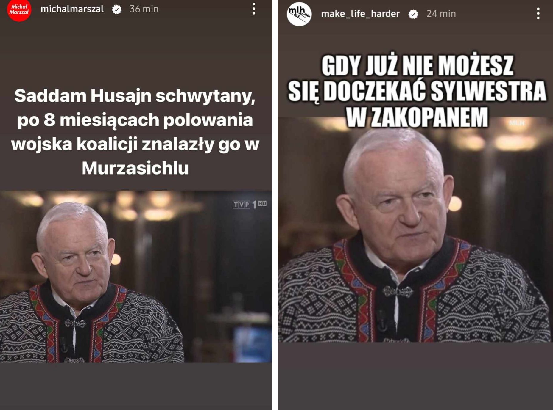 Stylowy sweter Leszka Millera stał się bohaterem memów