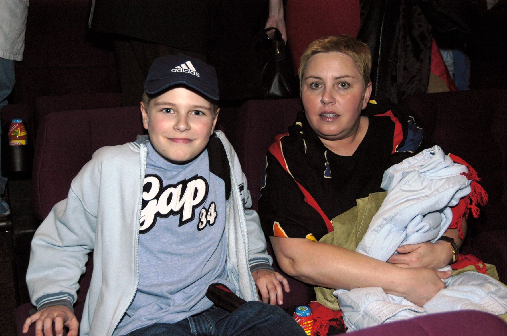 Dorota Wellman z synem w 2004 r.