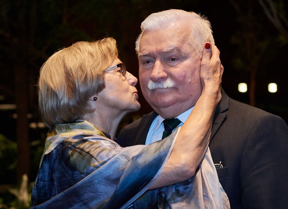 Danuta Wałęsa z mężem Lechem Wałęsą