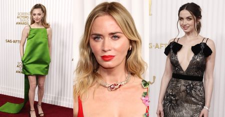 SAG Awards 2023. Eleganckie gwiazdy CZARUJĄ na czerwonym dywanie: Amanda Seyfried, Ana de Armas, Emily Blunt (ZDJĘCIA)