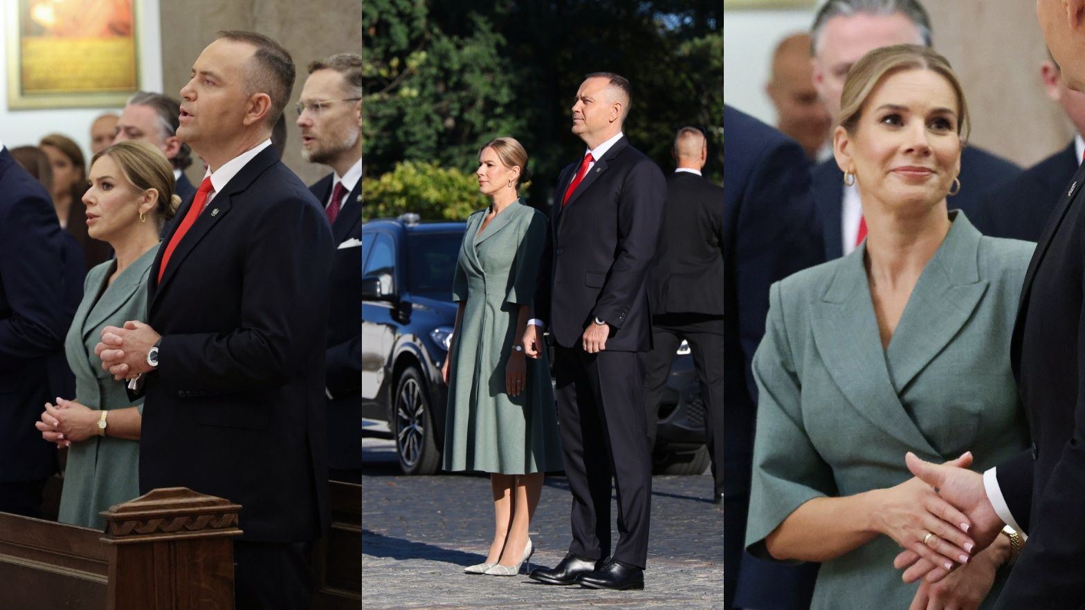 Karol i Marta Nawroccy na obchodach Święta Wojska Polskiego