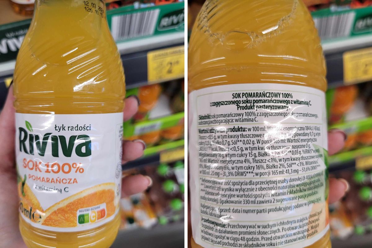Soki są źródłem cukrów prostych, więc system NS błędnie je klasyfikuje jako mniej zdrowe niż napoje typu light