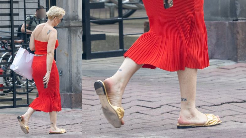 Paulina Smaszcz spaceruje po Warszawie