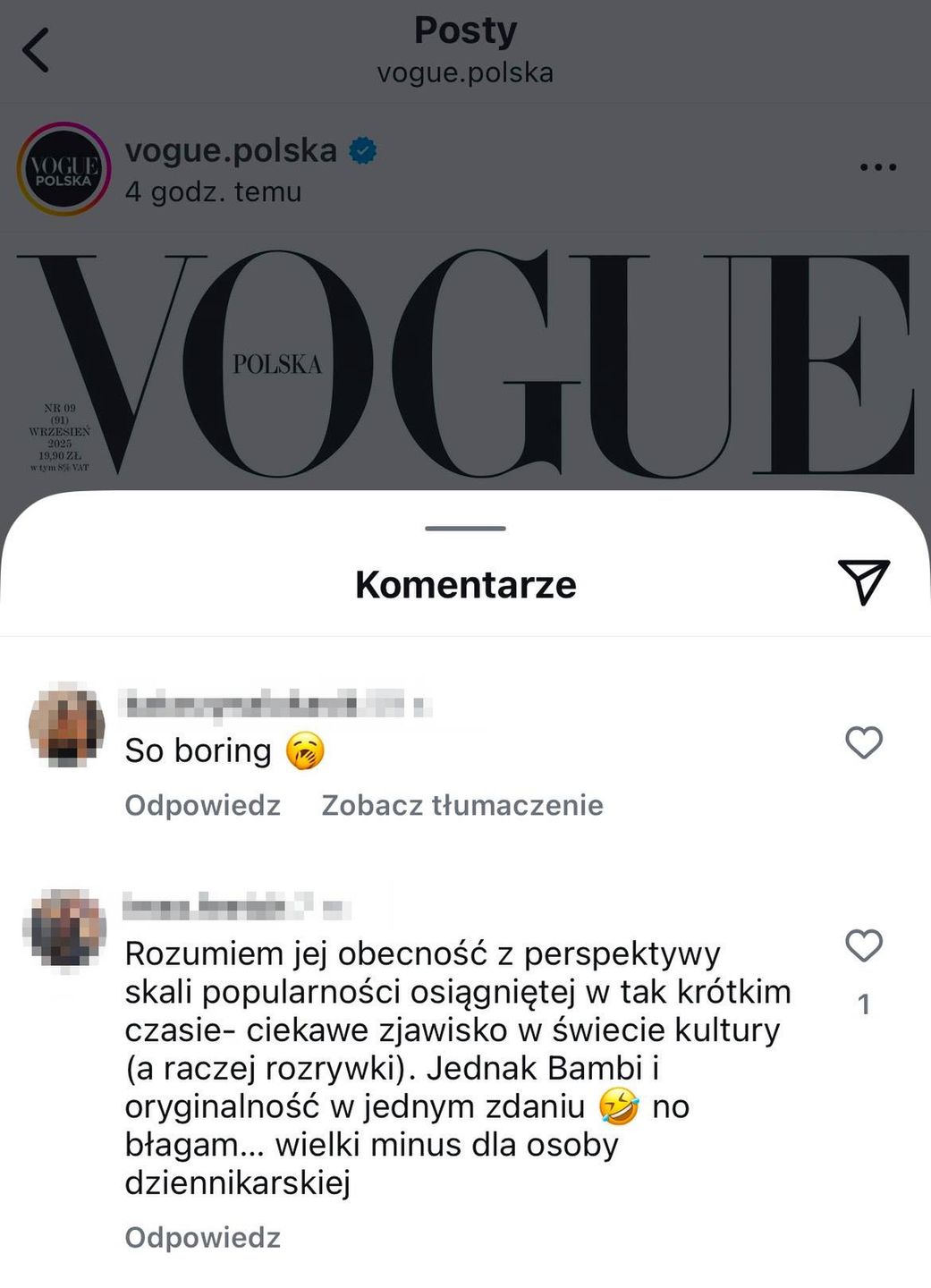 Internauci komentują okładkę Vogue z Bambi