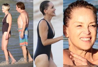 Sharon Stone na plaży z nowym kochankiem! (ZDJĘCIA)