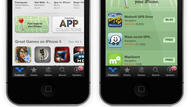 App Store promuje alternatywy dla map w iOS 6 1