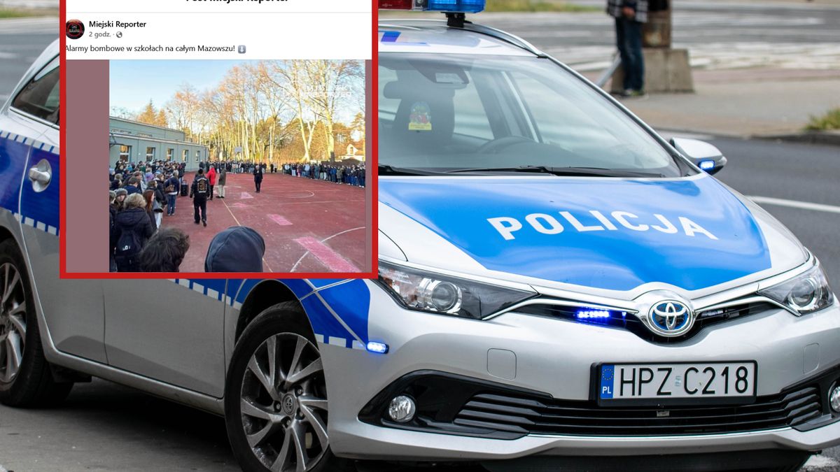 Alarmy bombowe spływają ze szkół na całym Mazowszu