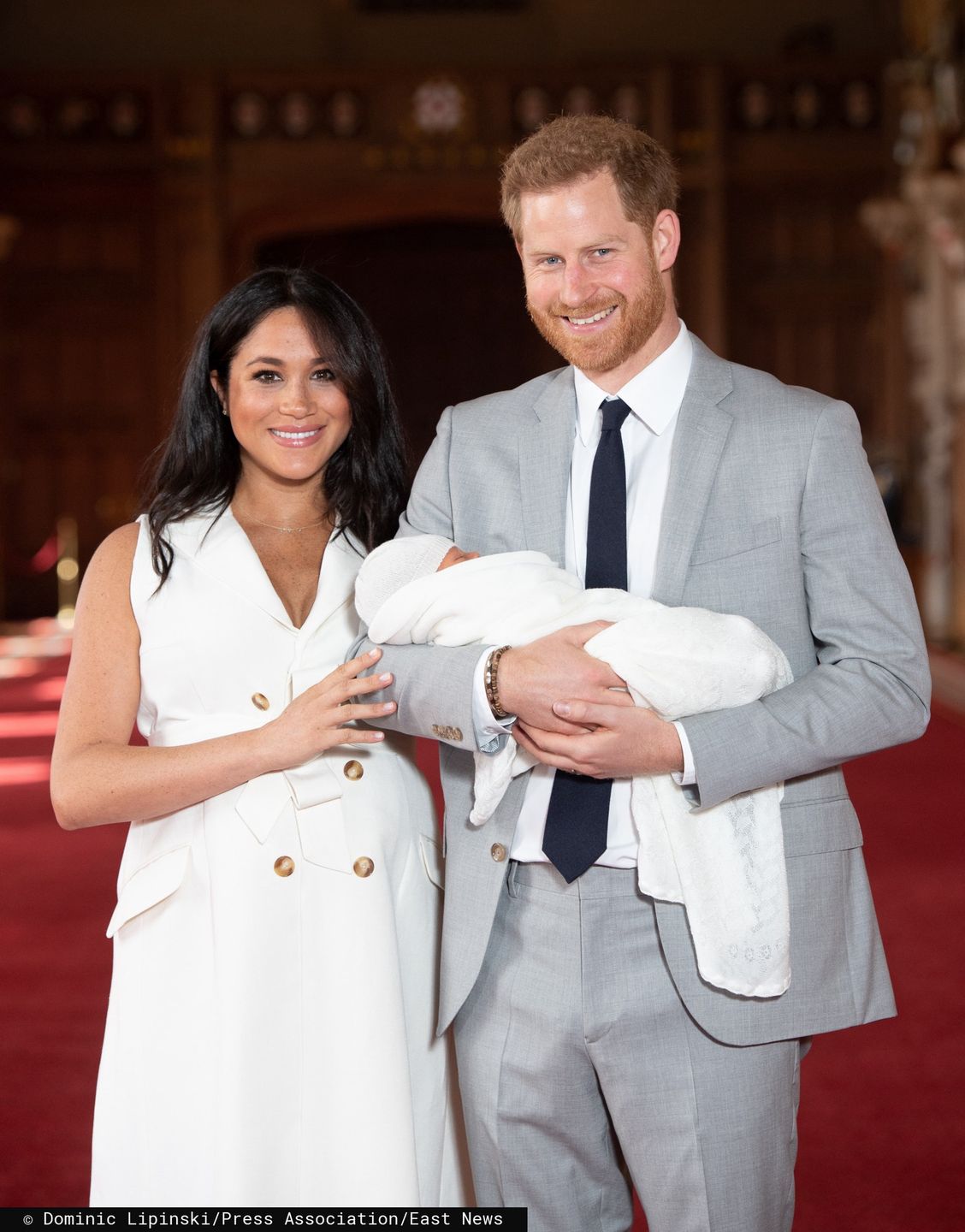 Meghan Markle i książę Harry z synem Archim