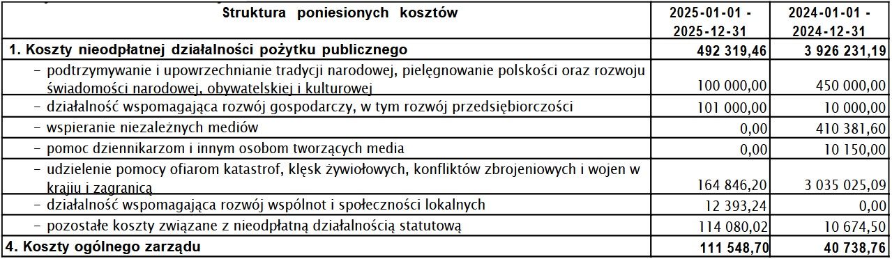 Wyniki finansowe Fundacji Republika