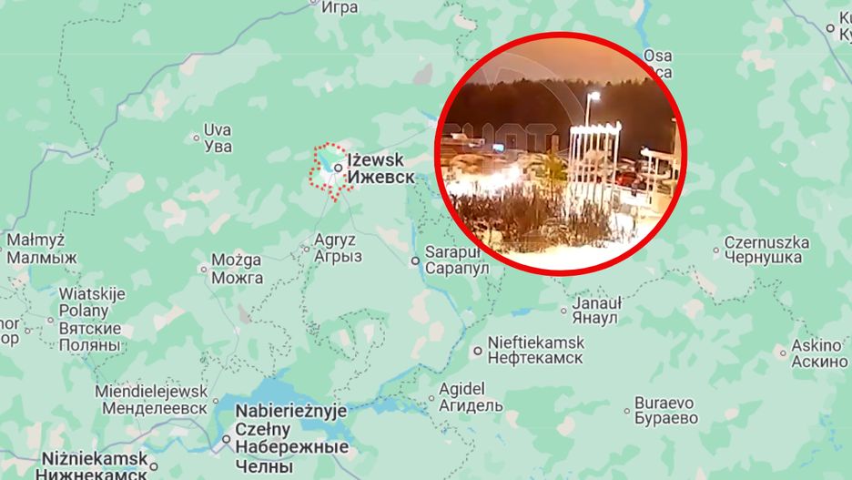 Atak dronów w Iżewsku