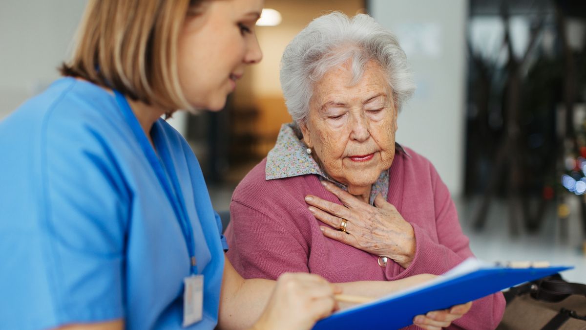 Worried senior patient talking with compassionate doctor. Scheduling date, time of examination. Emotional support from healthcare workers for elderly woman.
Worried senior patient talking with compassionate doctor. Scheduling date, time of examination. Emotional support from healthcare workers for elderly woman.
Halfpoint Images
