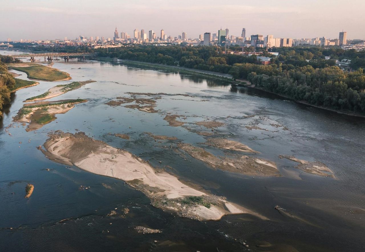 Susza w Warszawie. Poziom Wisły rekordowo niski