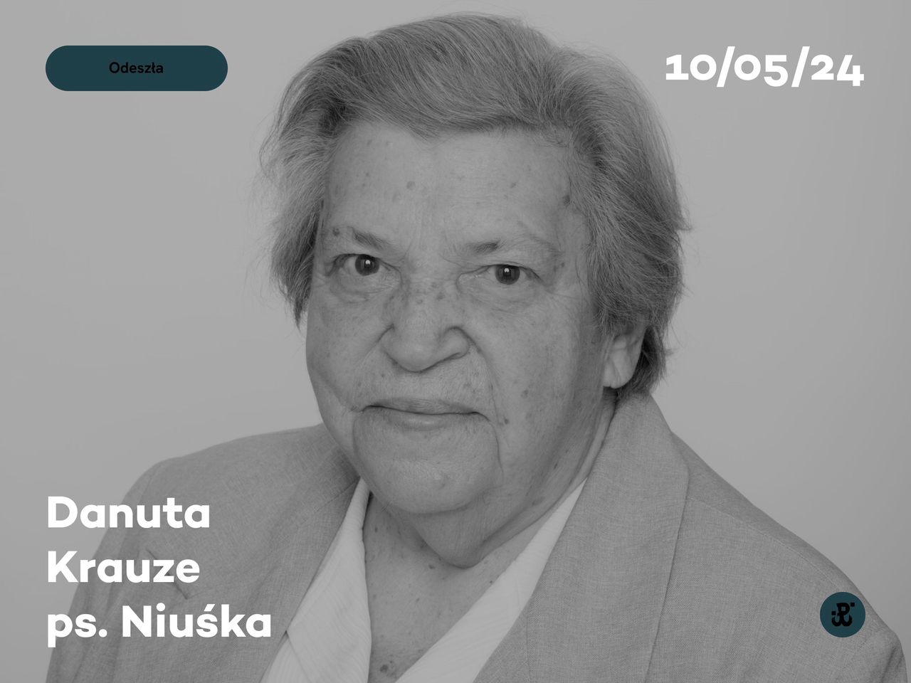 Danuta Krauze "Niuśka" nie żyje. Była sanitariuszką batalionu "Parasol"