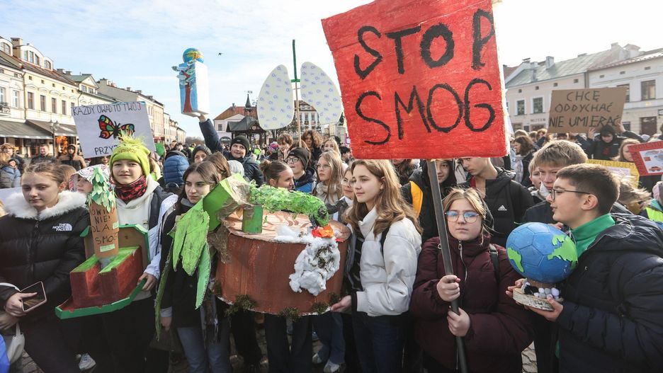 Barwny happening antysmogowy w Rzeszoweie