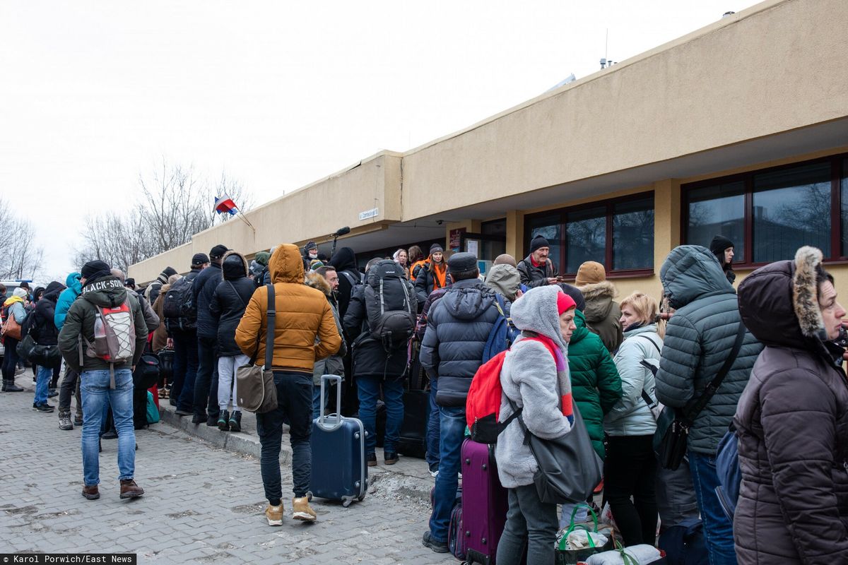 Wojna w Ukrainie. Apel MSZ ws. ewakuacji studentów. Na zdjęciu dworzec w Przemyślu 