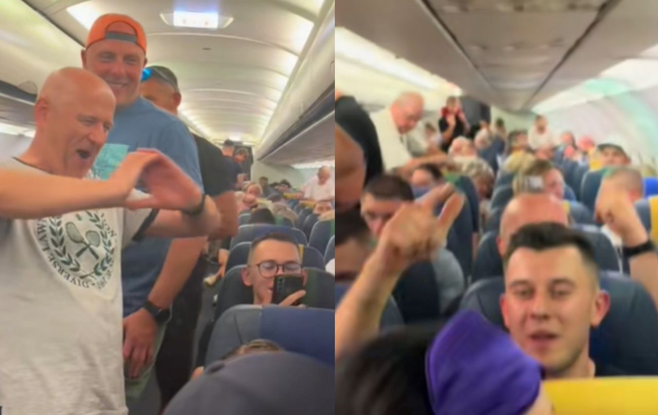 "Wesoły samolot" z Polakami. Nagranie z pokładu ma blisko 100 tys. wyświetleń