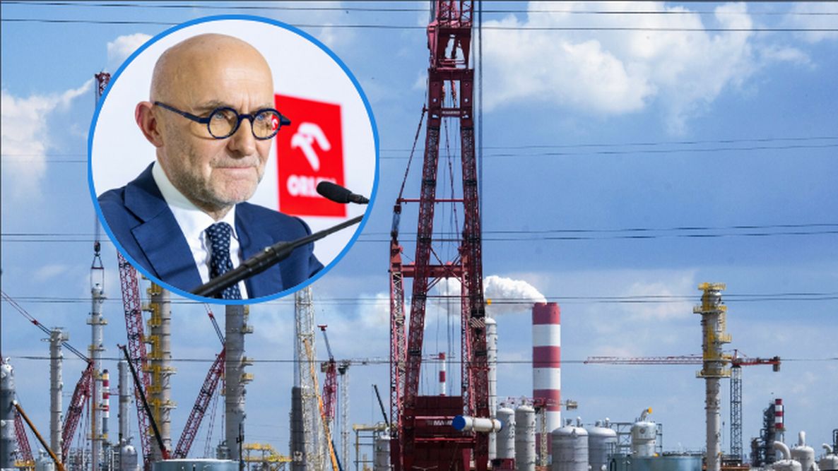 Na zdjęciu prezes Orlen Ireneusz Fąfara, a w tle Olefiny 