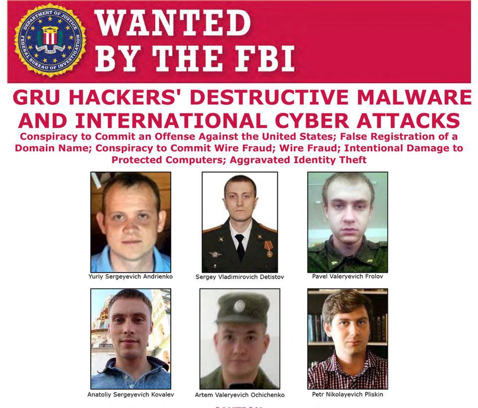 FBI pokazało zdjęcia oficerów rosyjskiego wywiadu, którzy przeprowadzali cyberataki na infrastrukturę USA 