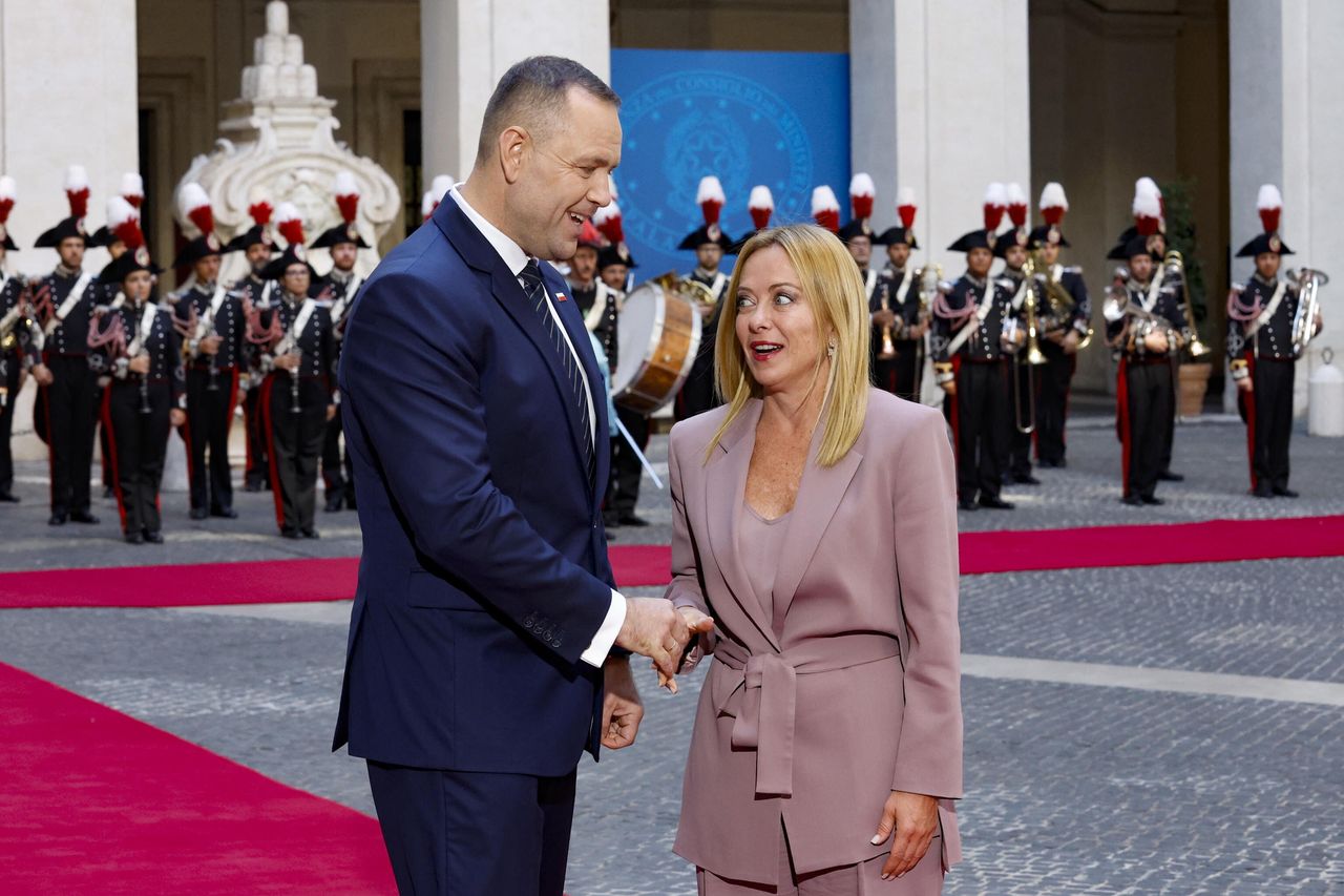 Karol Nawrocki we Włoszech. Spotkał się z Giorgią Meloni