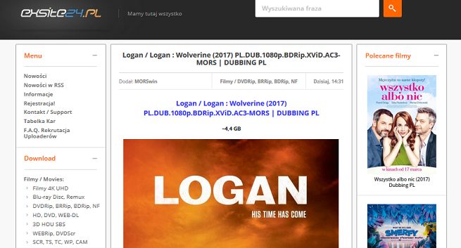 Exsite.pl z pirackimi linkami odrodził się jako Exsite24.pl