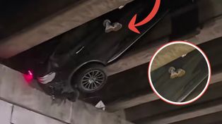 Dramatyczne sceny. Zauważyli nogi zwisające z wiaduktu