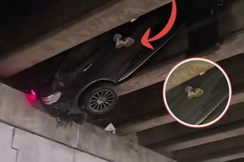 Dramatyczne sceny. Zauważyli nogi zwisające z wiaduktu