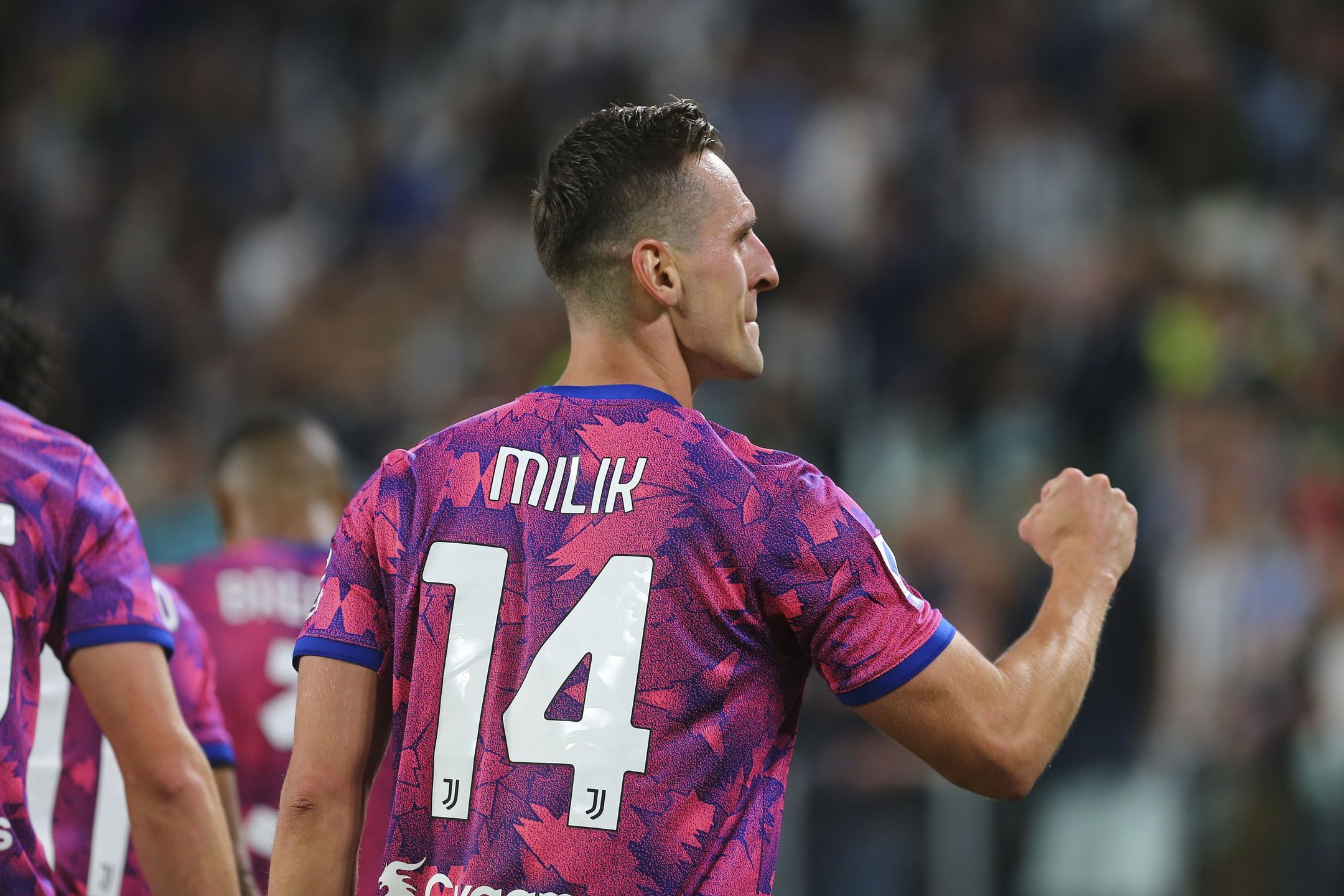 Arkadiusz Milik of Juventus FC celebrates after scoring  during the match between Juventus FC and Bologna FC on October 02, 2022 at Allianz Stadium in Turin, Italy. (Photo by Massimiliano Ferraro/NurPhoto via Getty Images)