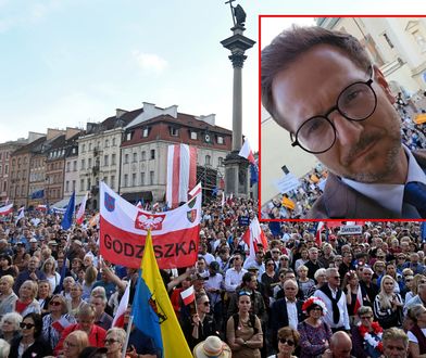 Buda z nagraniem z wiecu. "Naród się budzi"